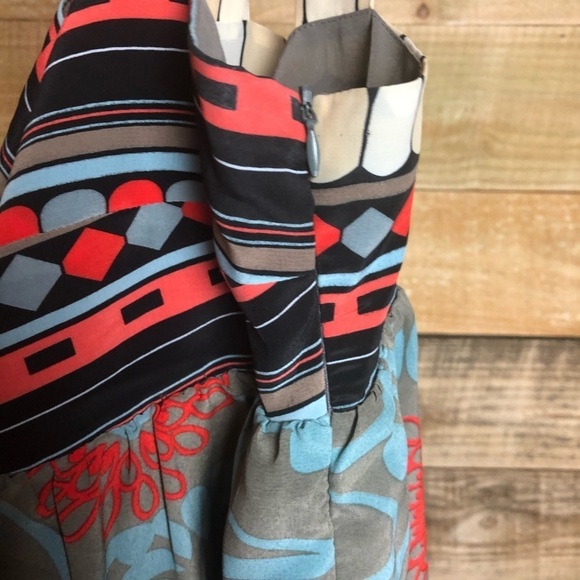 BCBG MaxAzria, floral/geo pattern dress,EUC - Picture 8 of 12